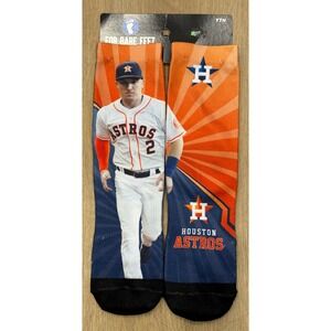 NWT For Bare Feet Houston Astros Alex Bregman Crew Socks - Youth - Orange/Blue